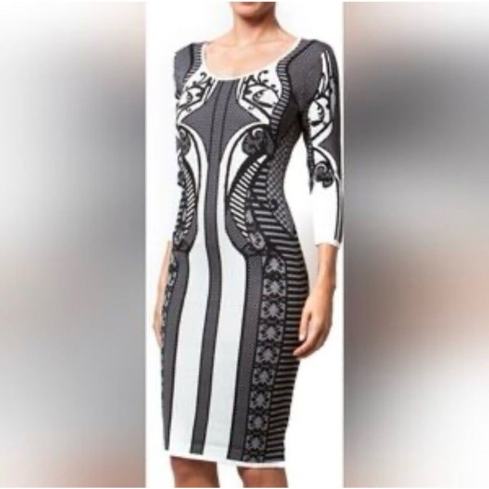Jealous Tomato Black‎ and White Bodycon Dress Size Small